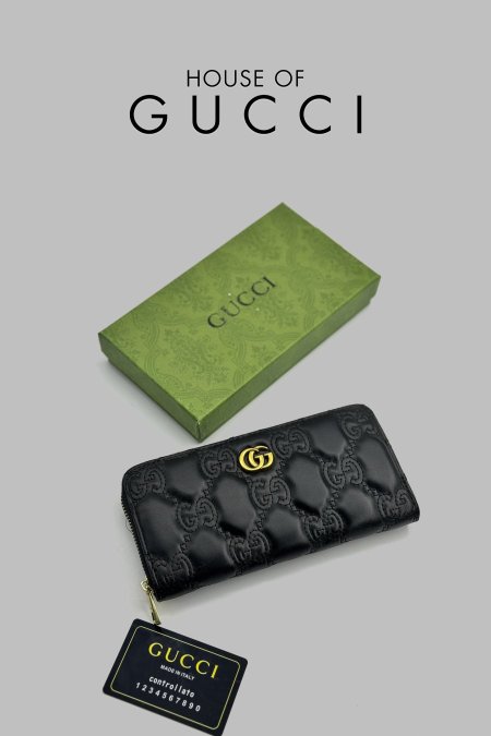 جزدان - Gucci / شامل علبة  - جوتشي حفر - جلد اسود <br> <span class='text-color-warm'>نفدت الكمية</span>